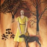 Oaken Wood: Girl and Dog. by Carole Keegan