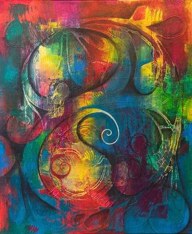 Original Abstract Expressionism Abstract Painting by Kawsar Ahmed