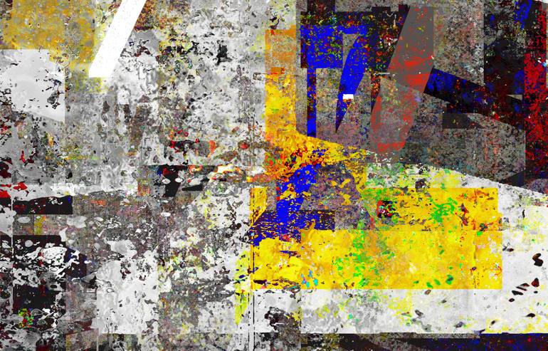 Original Abstract Expressionism Abstract Mixed Media by Luis Fontanills