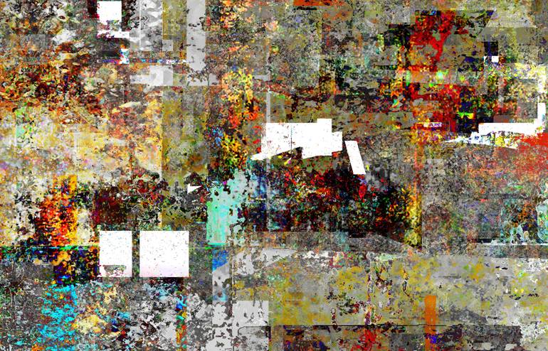 Original Abstract Expressionism Abstract Mixed Media by Luis Fontanills