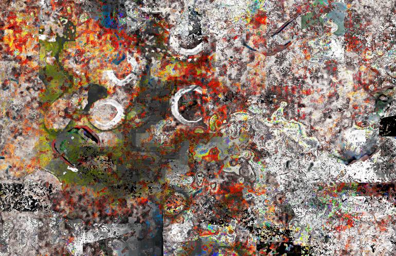 Original Abstract Expressionism Abstract Mixed Media by Luis Fontanills