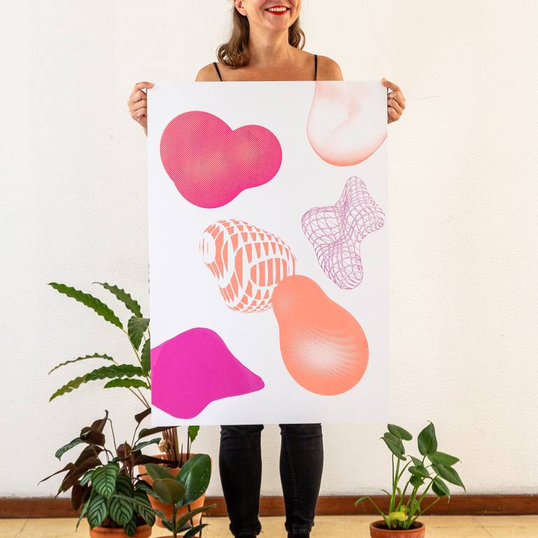 Original Minimalism Abstract Printmaking by Monika Reut