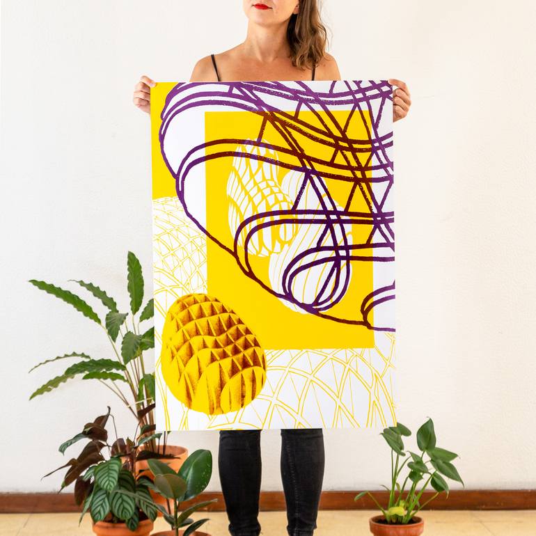 Original Minimalism Abstract Printmaking by Monika Reut