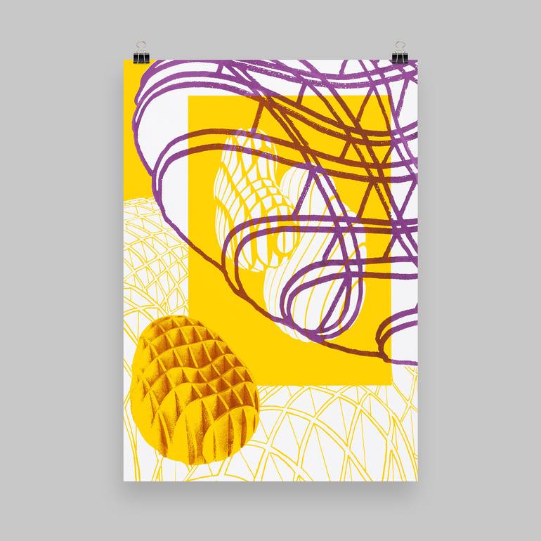 Original Minimalism Abstract Printmaking by Monika Reut