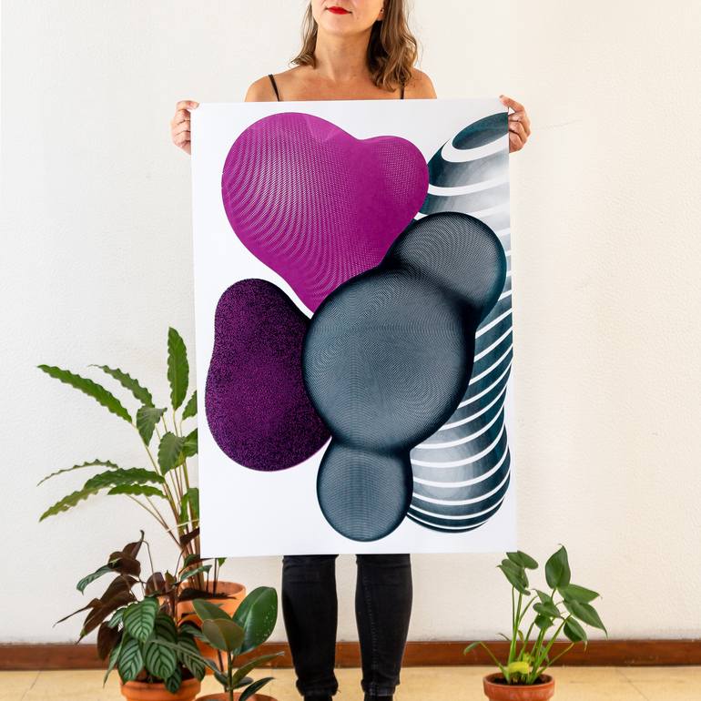 Original Minimalism Abstract Printmaking by Monika Reut