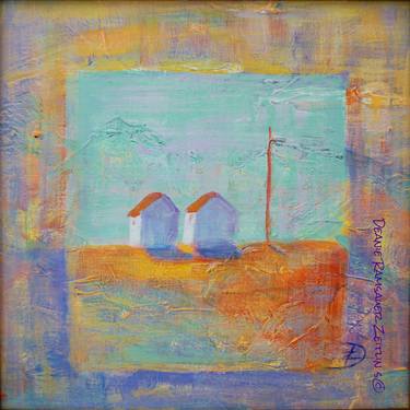 Original Abstract Expressionism Beach Painting by Deanie Ramsauer Zeitlin