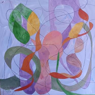 Original Abstract Expressionism Abstract Painting by Lawrence Nusbaum