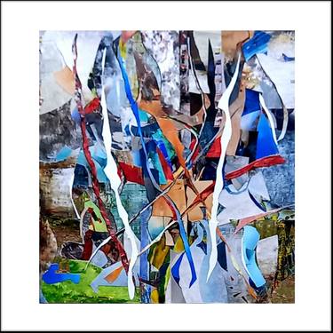 Print of Abstract Collage by Jean - Pierre Decort