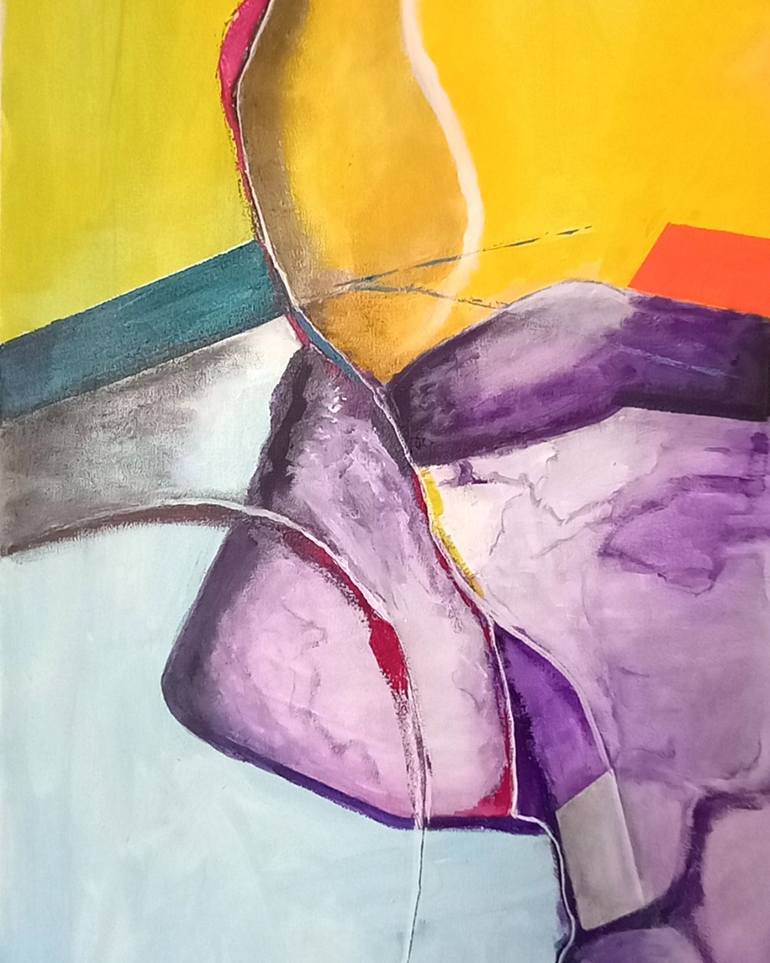 Original Abstract Expressionism Abstract Painting by Jean - Pierre Decort