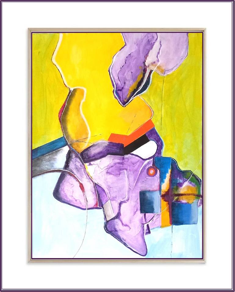 Original Abstract Expressionism Abstract Painting by Jean - Pierre Decort