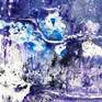 Inspired by Prince. and the Artwork of G. Richter.
Both the puple colour and the token are evident, and refer to the symbol he was.