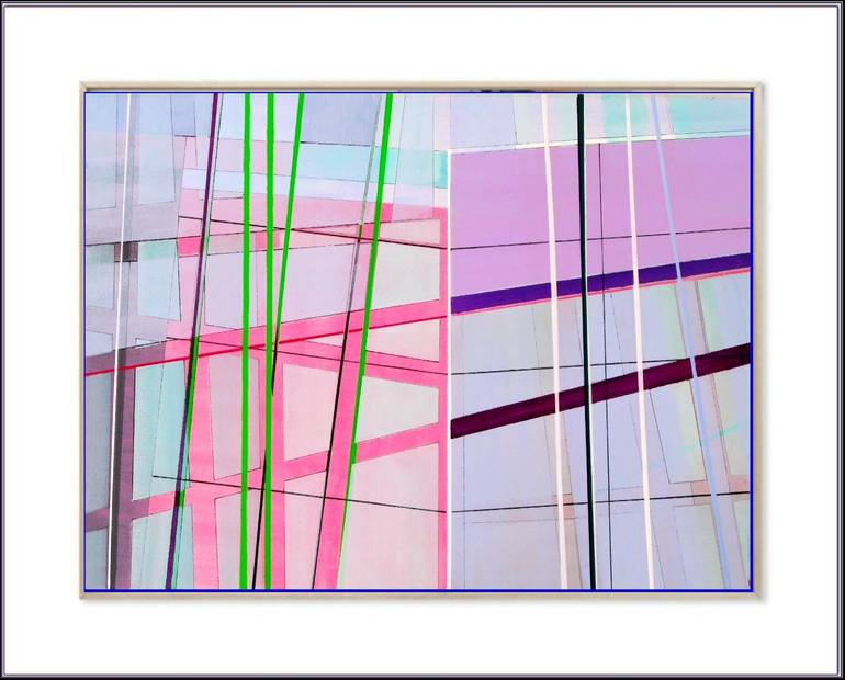 Original Geometric Painting by Jean - Pierre Decort