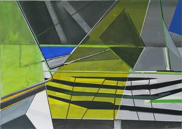 Original Abstract Geometric Paintings by Jean - Pierre Decort