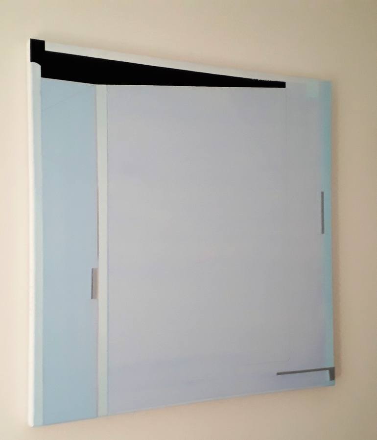 Original Abstract Geometric Painting by Jean - Pierre Decort