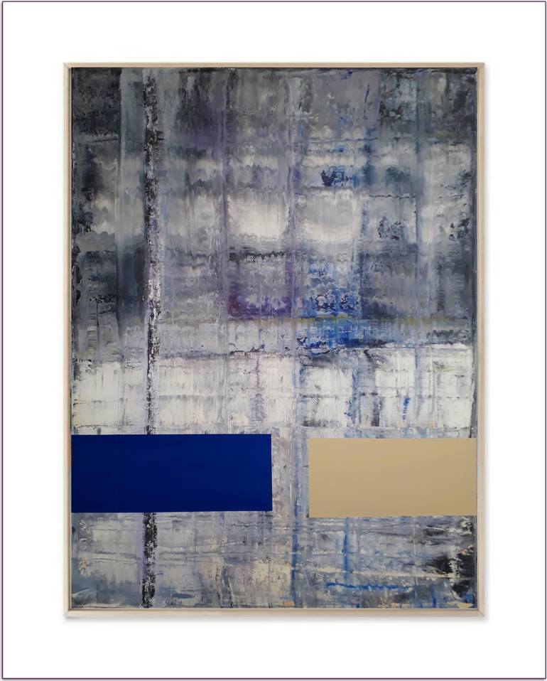 Original Minimalism Abstract Painting by Jean - Pierre Decort