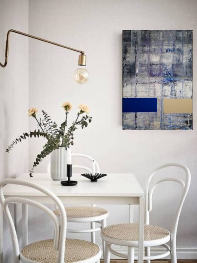 Original Minimalism Abstract Painting by Jean - Pierre Decort