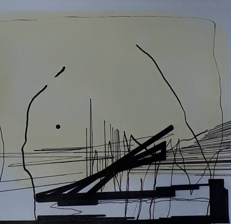 Original Expressionism Abstract Drawing by Jean - Pierre Decort