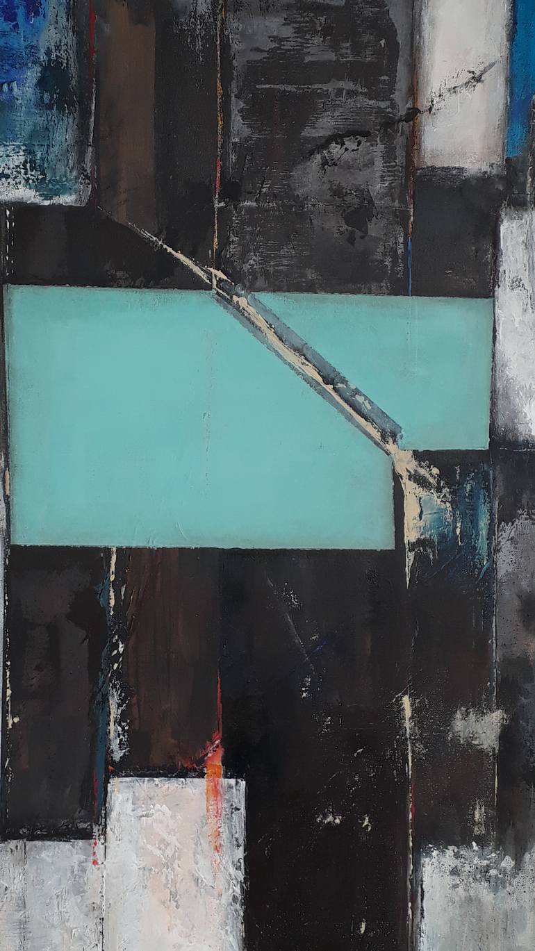 Original Cubism Abstract Painting by Jean - Pierre Decort