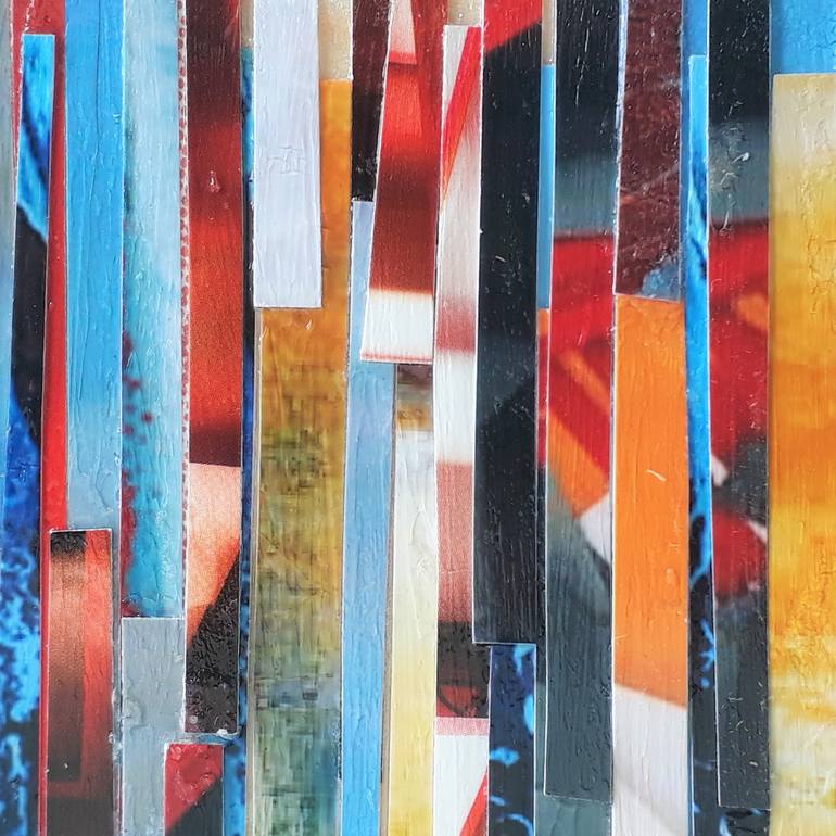 Original Minimalism Abstract Collage by Jean - Pierre Decort