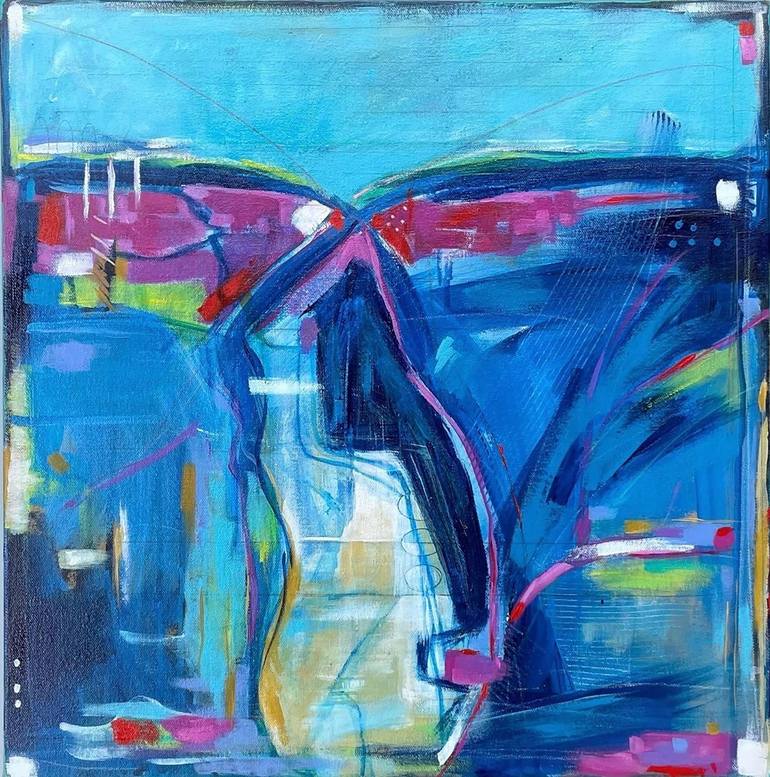 Original Abstract Expressionism Abstract Painting by paula destefanis