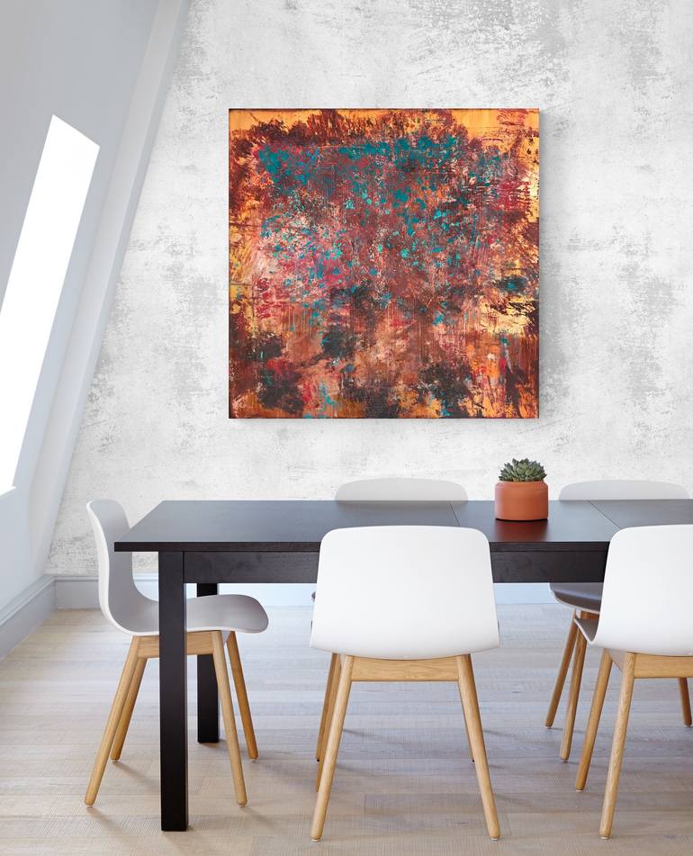 Original Abstract Expressionism Abstract Painting by paula destefanis