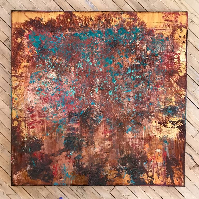 Original Abstract Expressionism Abstract Painting by paula destefanis