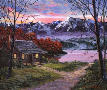 Original Impressionism Landscape Painting by David Lloyd Glover