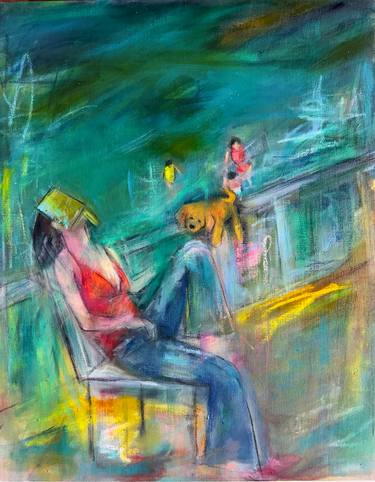 Original Abstract Expressionism Family Painting by Megha Nema