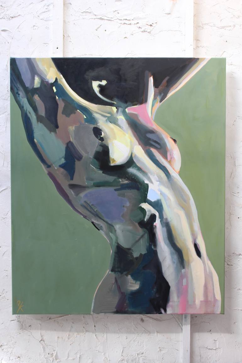 Original Figurative Nude Painting by Emily Kirby
