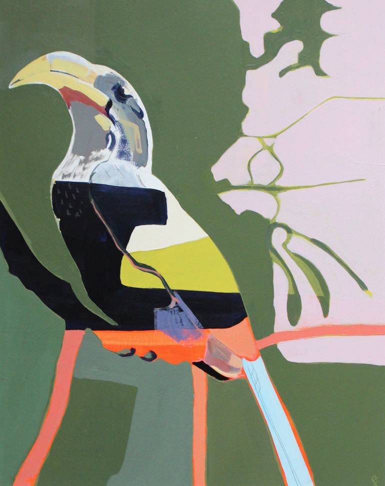 Hornbill IV Painting by Emily Kirby | Saatchi Art