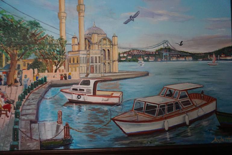 Original Impressionism Landscape Painting by Aykut Yararbas