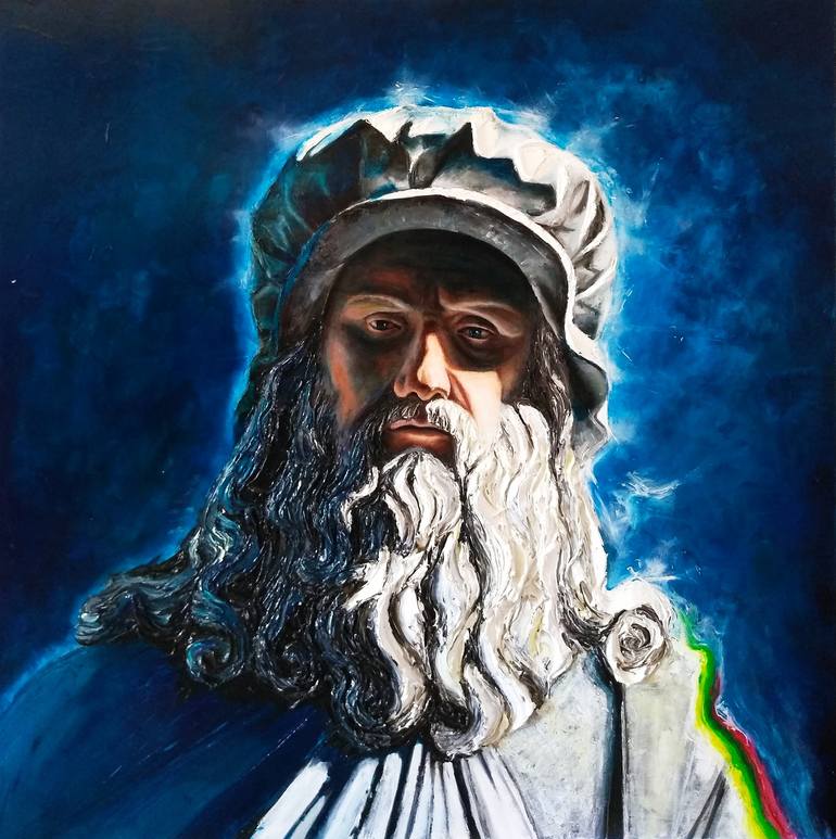 Leonardo da Vinci Painting by Achille Chiarello | Saatchi Art