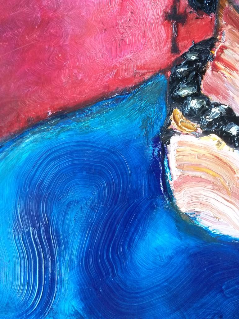 Original Impressionism People Painting by Achille Chiarello