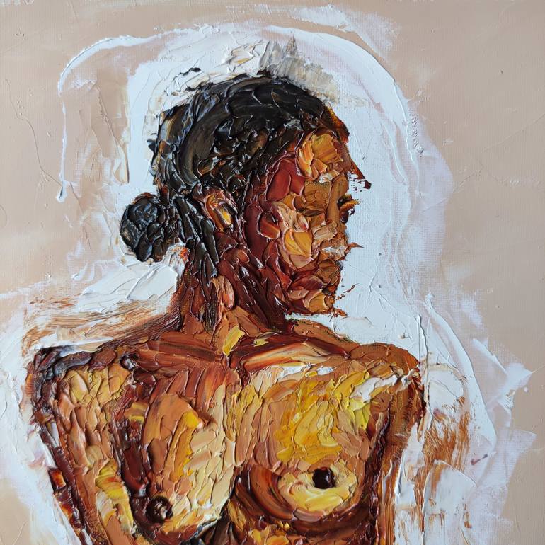 Original Nude Painting by Achille Chiarello