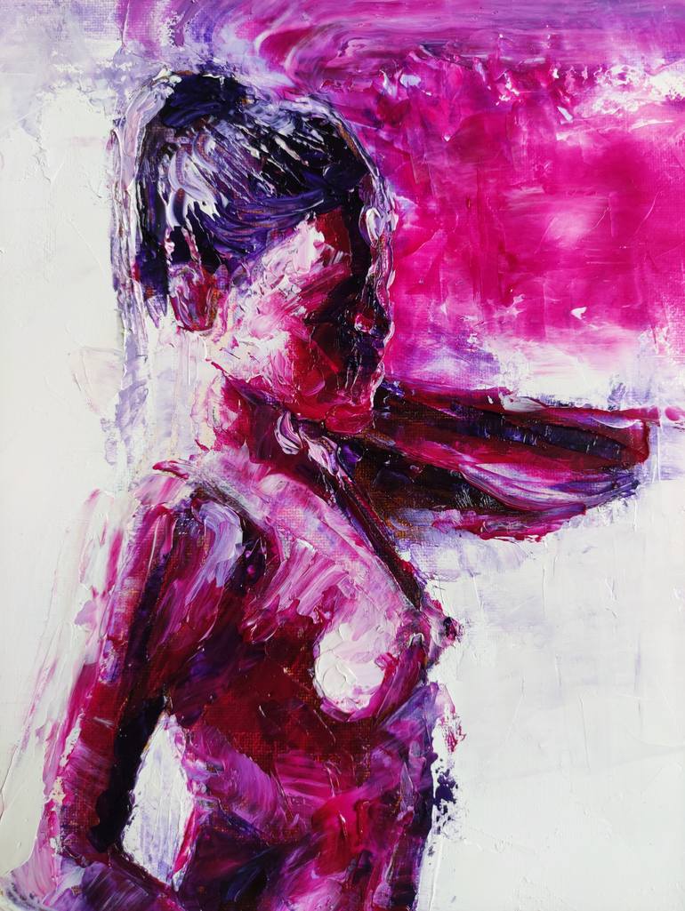 Original Figurative Nude Painting by Achille Chiarello
