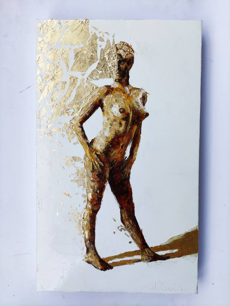 Original Nude Painting by Achille Chiarello