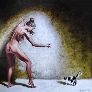 Saatchi Art Artist Achille Chiarello; Painting, “Magic cat” #art