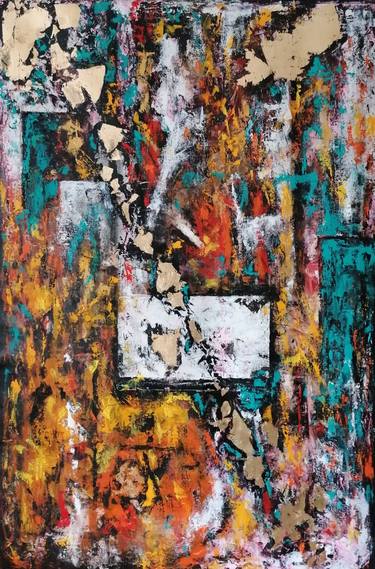 Original Art Deco Abstract Painting by Nela Radomirovic