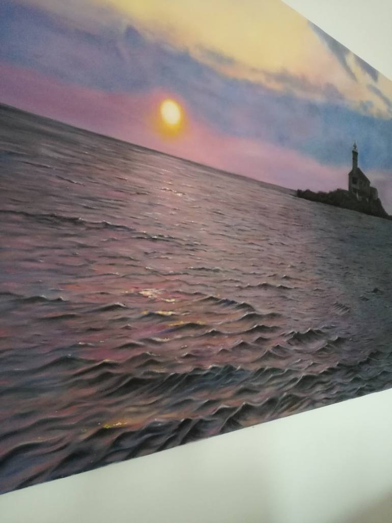 Original Photorealism Seascape Painting by Nela Radomirovic