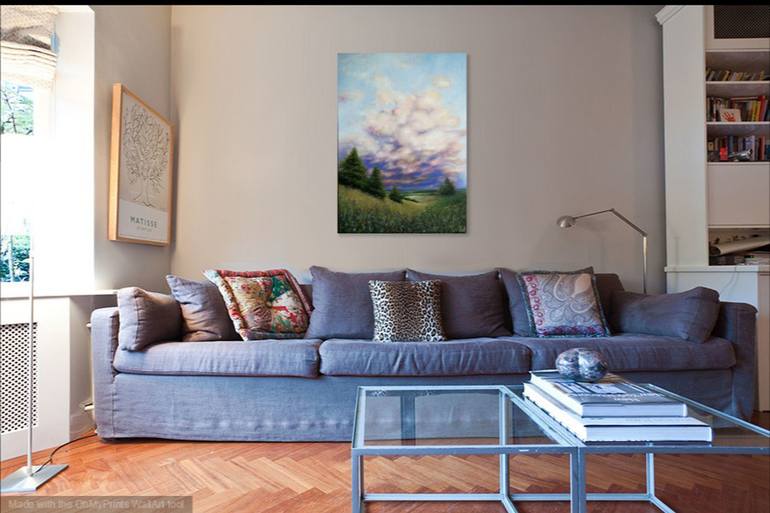 Original Photorealism Landscape Painting by Nela Radomirovic