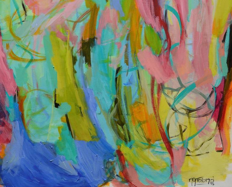 Original Abstract Expressionism Abstract Painting by Gabriela Tolomei