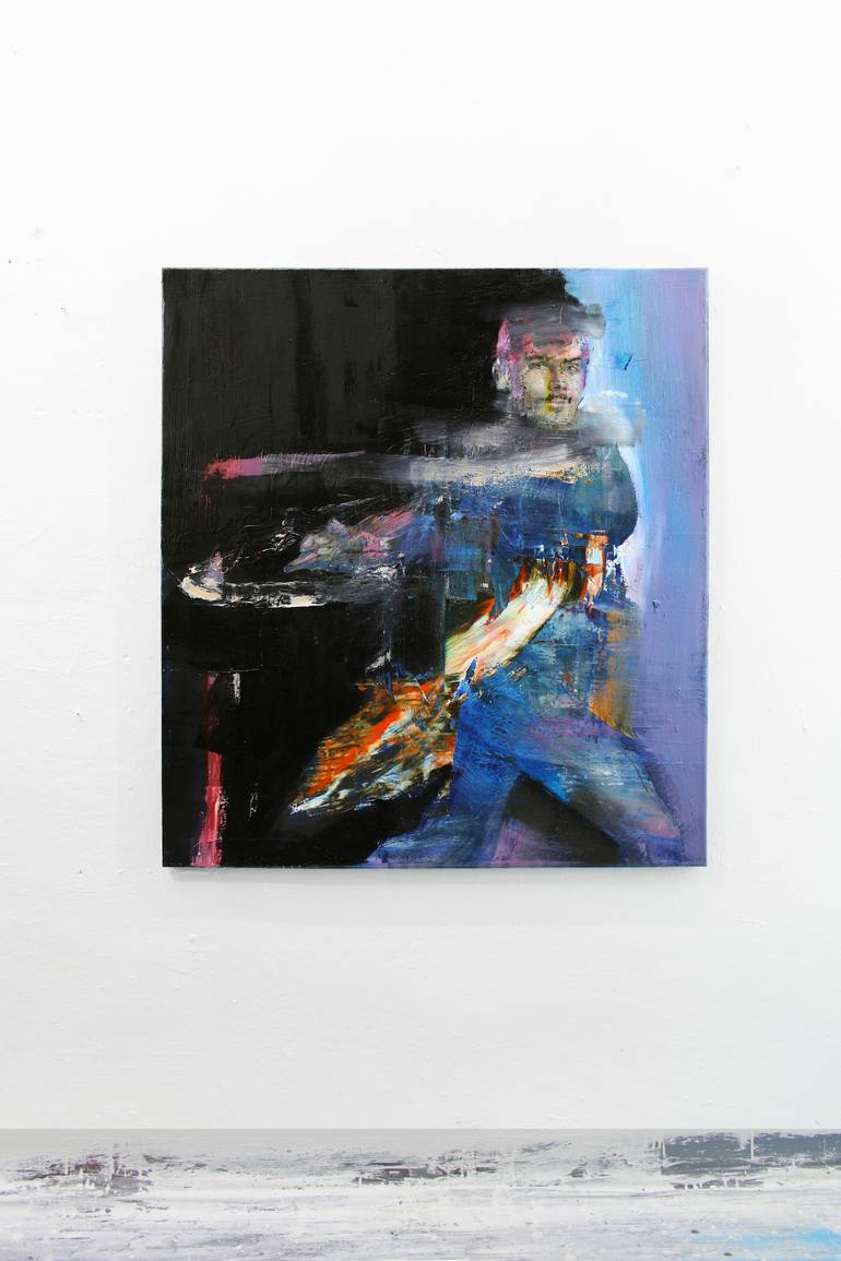 Original Expressionism People Painting by Miloš Hronec