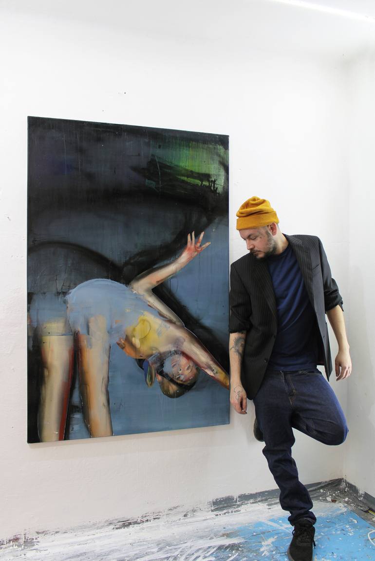 Original Contemporary People Painting by Miloš Hronec