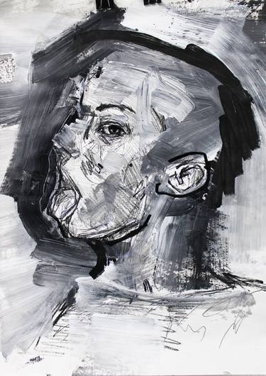 Print of Expressionism Portrait Paintings by Miloš Hronec