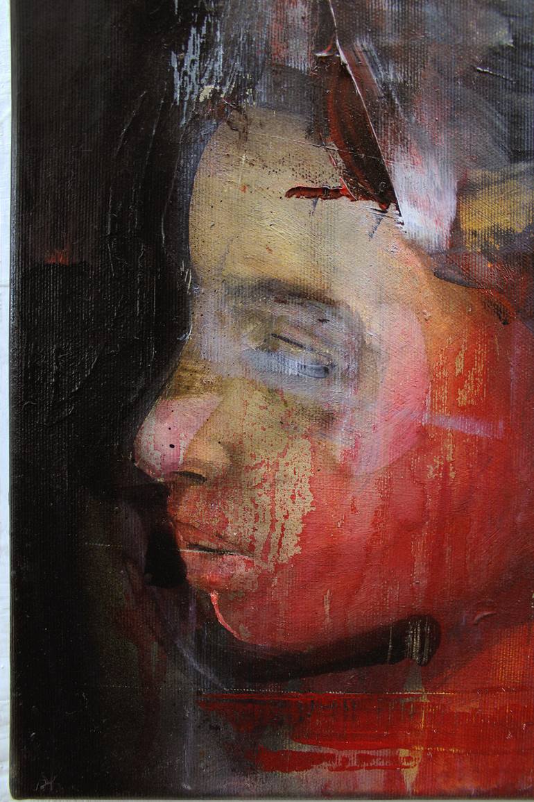 Original Expressionism People Painting by Miloš Hronec