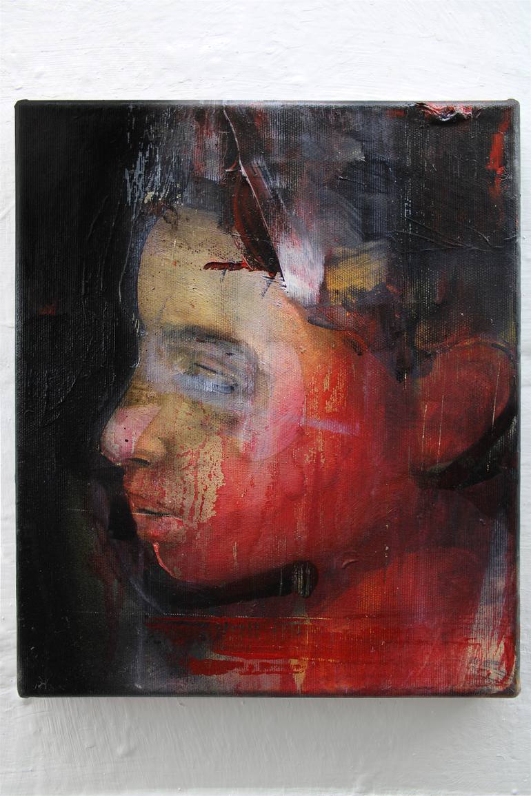 Original Expressionism People Painting by Miloš Hronec