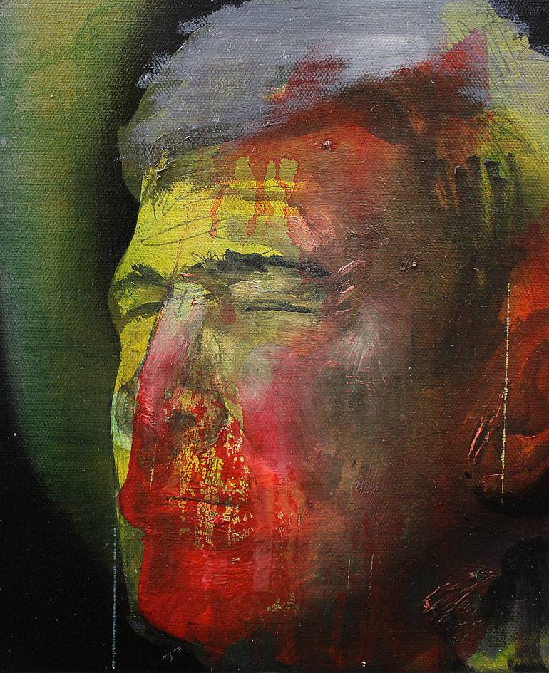 Original Expressionism People Painting by Miloš Hronec