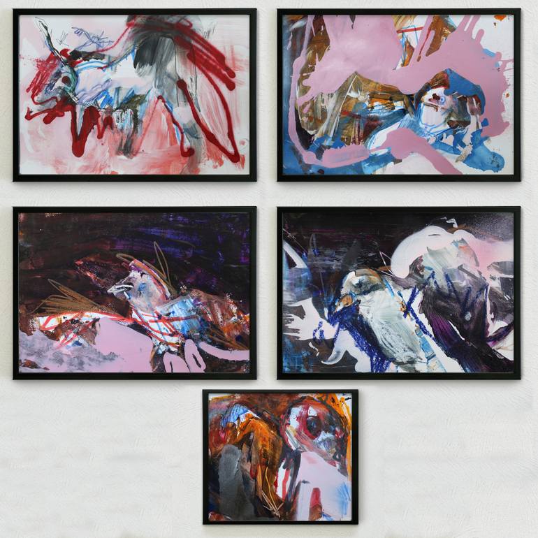 Original Abstract Animal Painting by Miloš Hronec