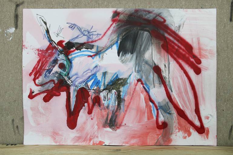 Original Abstract Animal Painting by Miloš Hronec
