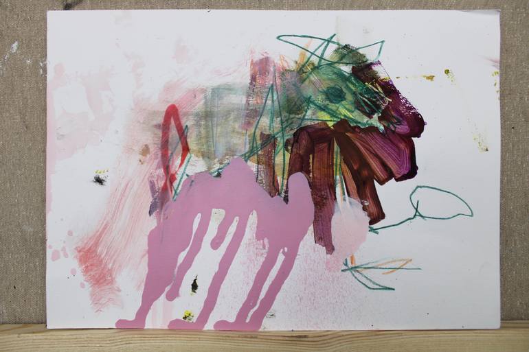 Original Abstract Animal Painting by Miloš Hronec